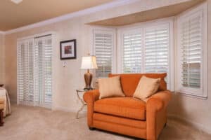 Plantation shutters provide privacy and light control, and are a timeless look for any room.